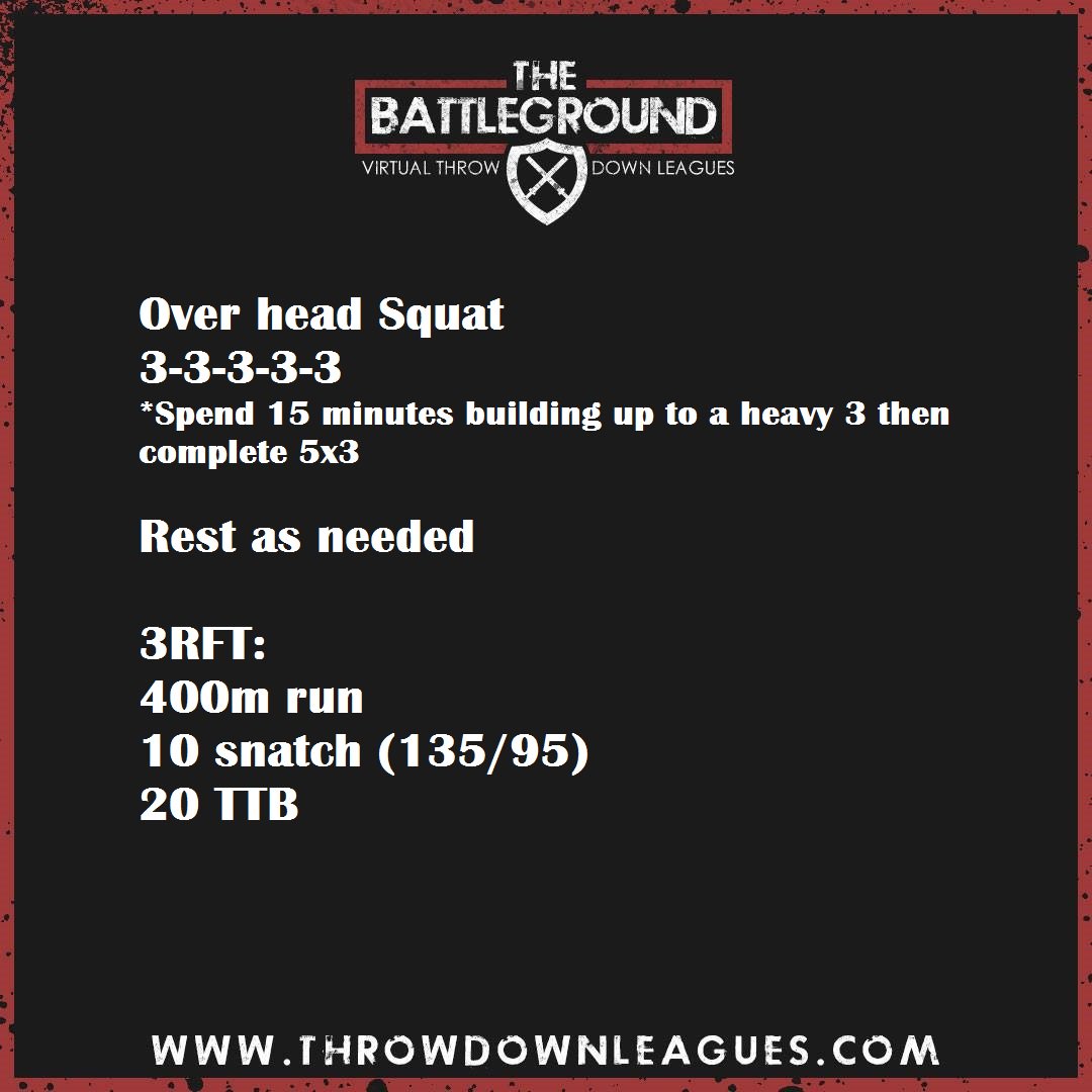 Weekday Practice Battle 20.02.17 - Let us know if you hit it! Scale as needed. #thebattleground #weekdaybattle #crossfit
