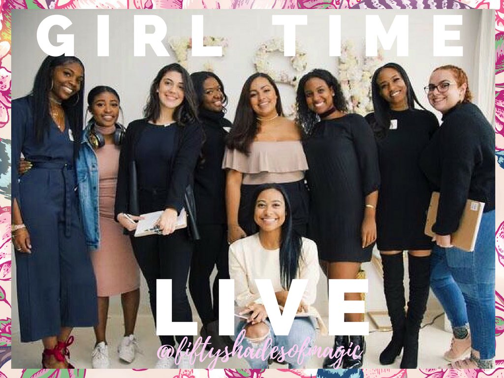 50ShadesofMagic's tweet photo. We're back at it!! Join the ladies of #FiftyShadesOfMagic for our first @instagram Live #GIRLTIME! Tomorrow 2/20 at 8PM. ✨ https://t.co/RdNv6yggKw