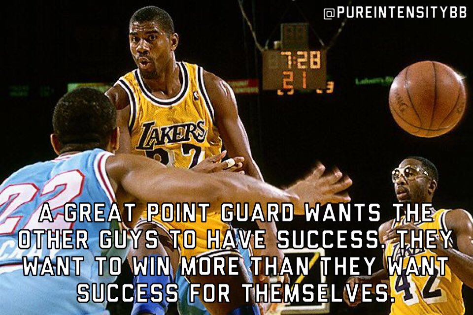 PureIntensityBB's tweet photo. A great point guard wants the other guys to have success. They want to win more than they want success for themselves. https://t.co/EN9N86PePO