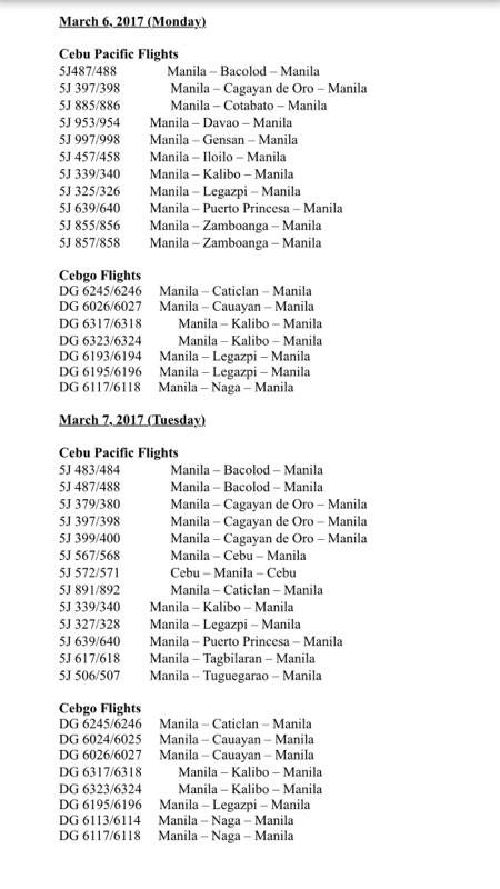 ABSCBNNews's tweet photo. LOOK: Some Cebu Pacific flights were cancelled due to Tagaytay radar shutdown. https://t.co/RW56uefLer