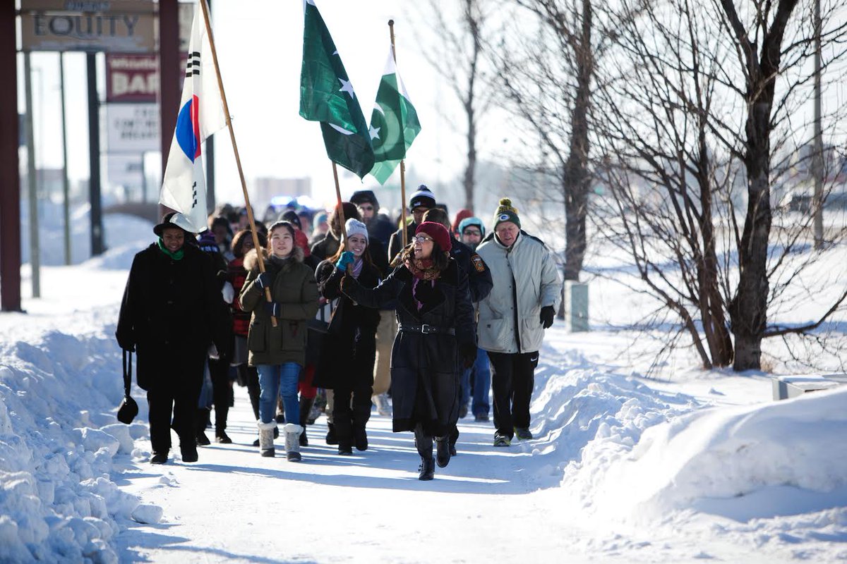 USEFP's tweet photo. #UGRADStories:Syeda Uneeza &amp; Sumeet Kumar at the University of Minnesota Crookston participated in Unity Walk in commemoration of #MLKDAY. https://t.co/9didnFHwl4
