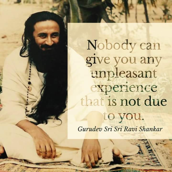 ArtofLiving's tweet photo. Nobody can give you any unpleasant experience that is not due to you. This is higher knowledge.
Gurudev @SriSri ##quote #mondaymotivation https://t.co/D0VQesjOJF