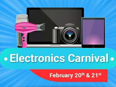 dealsandalert's tweet photo. Checkout #Flipkart #ElectronicsCarnival with Great #Deals on #Laptops , #Cameras and many more
https://t.co/KgwxbnK1mE https://t.co/OmDCkOmuCU