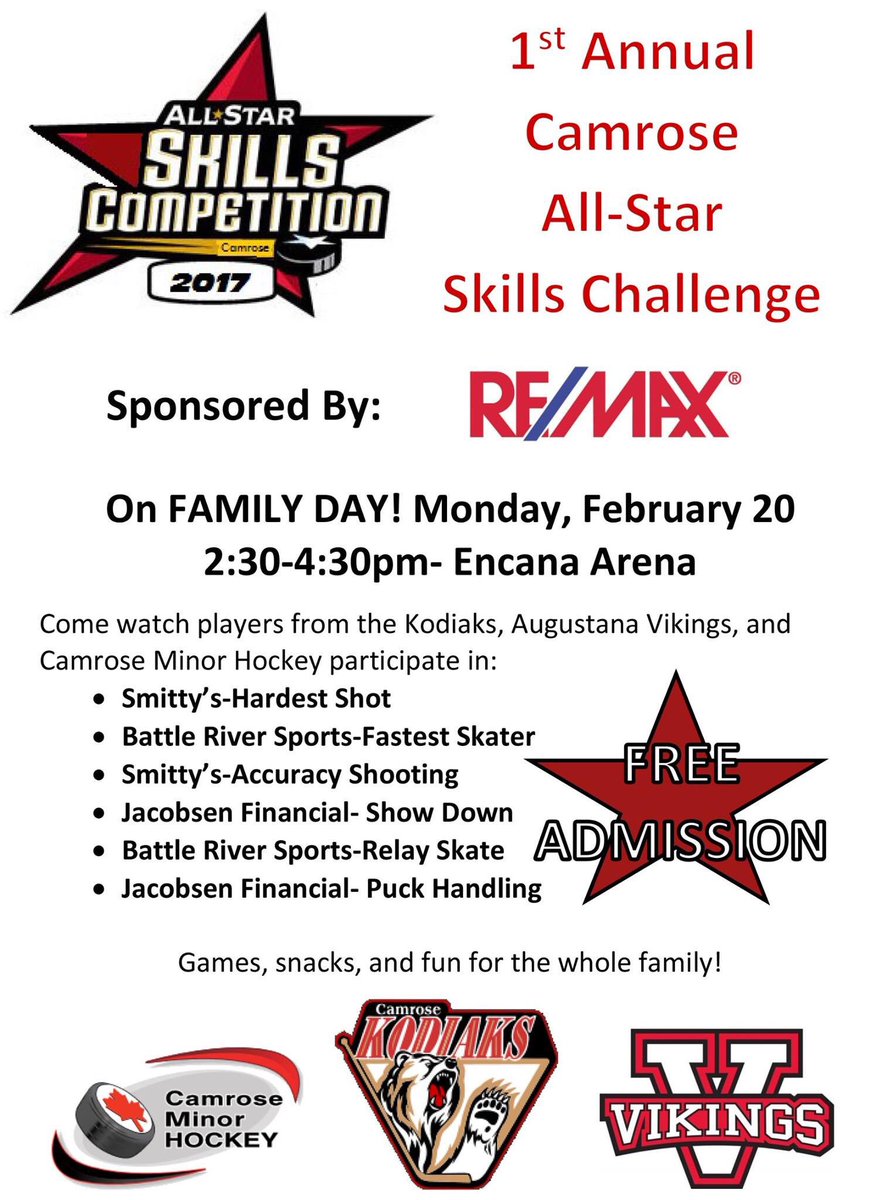 See everyone at the arena tomorrow. This will be a blast for the whole family! #familyday #camrose