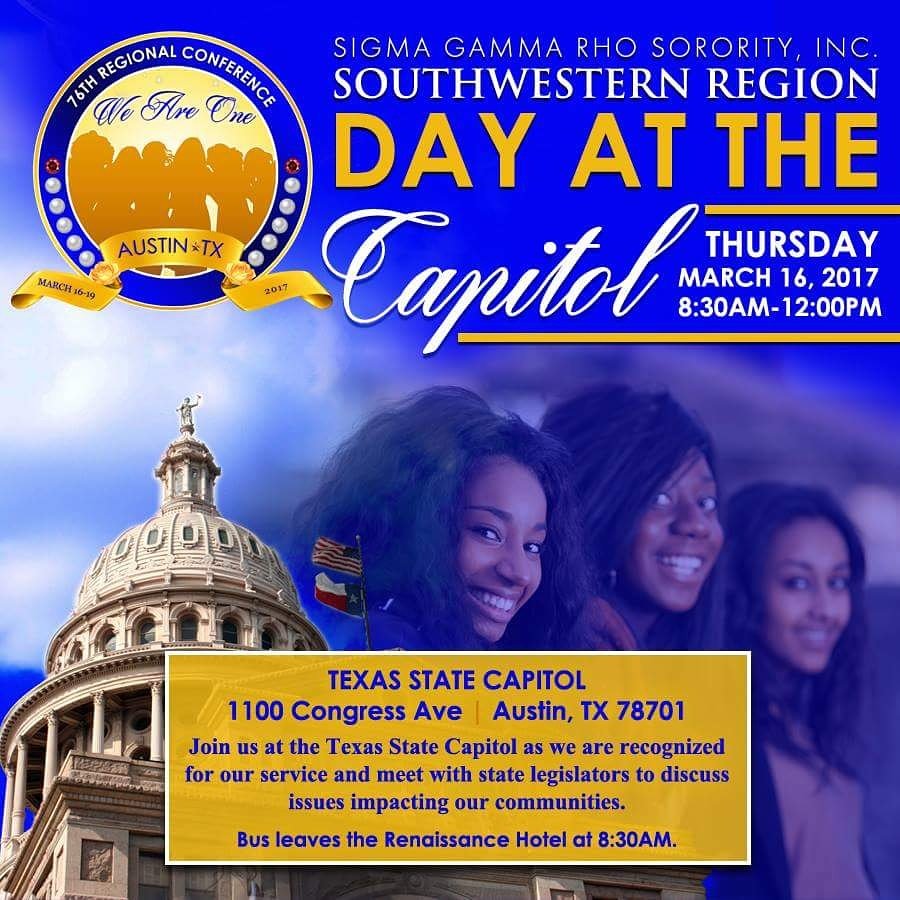 sgrhoswregion's tweet photo. Join us at the Texas State Capitol! Click link to sign up https://t.co/ZqXGy9i5To

#OneSigma #SGRhoSW #SigmaGammaRho #SGRho #SGRhoSW76 https://t.co/jn2HUvbnVp