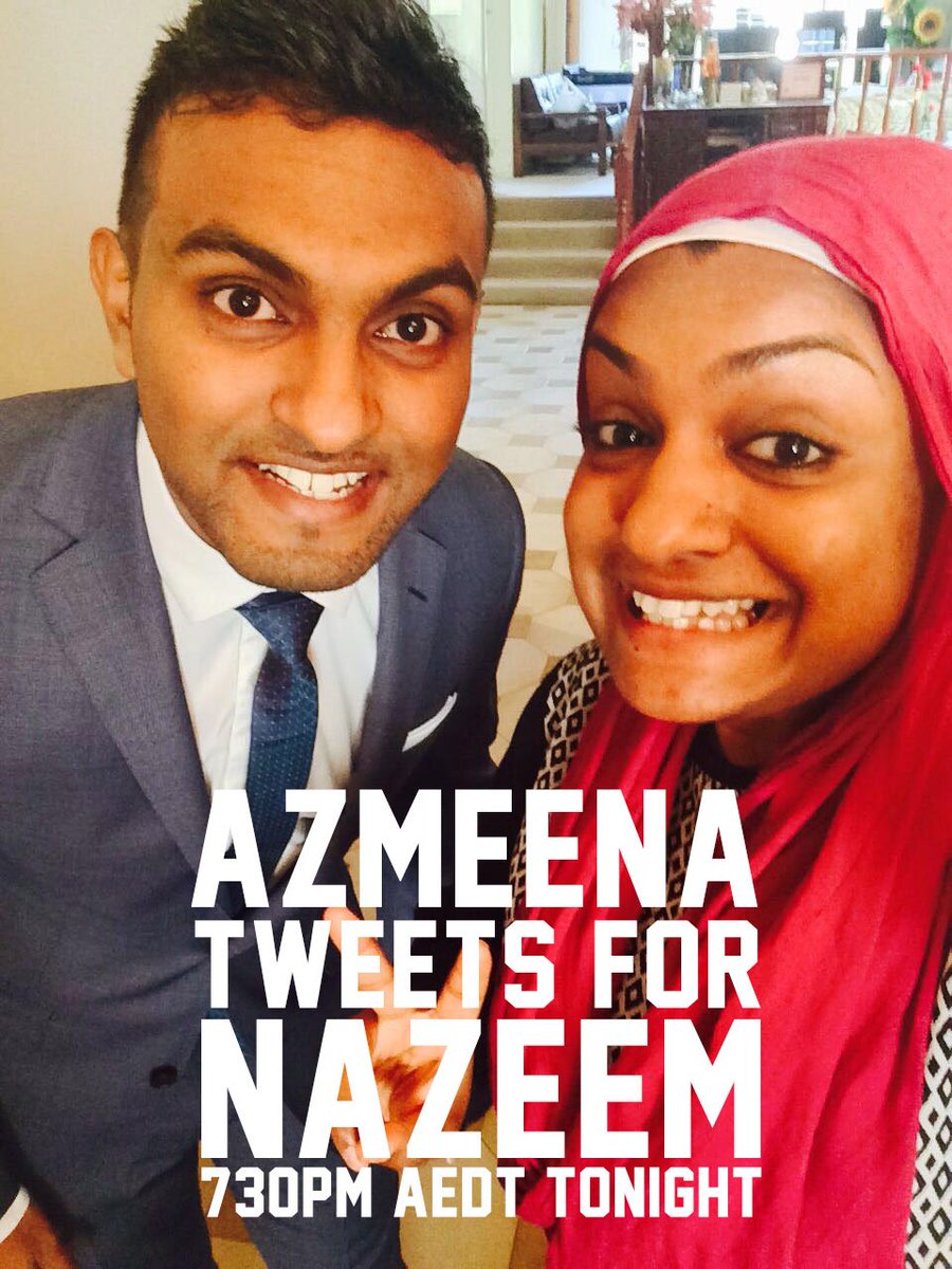 Nazeem Hussain On Twitter Azmeenahussain Naz S Sister Is Taking Over Naz S Twitter Tonight Tweet Imacelebrityau Along With Her From 7 30pm Aedt Celebnazeem Https T Co 2skcahzie8