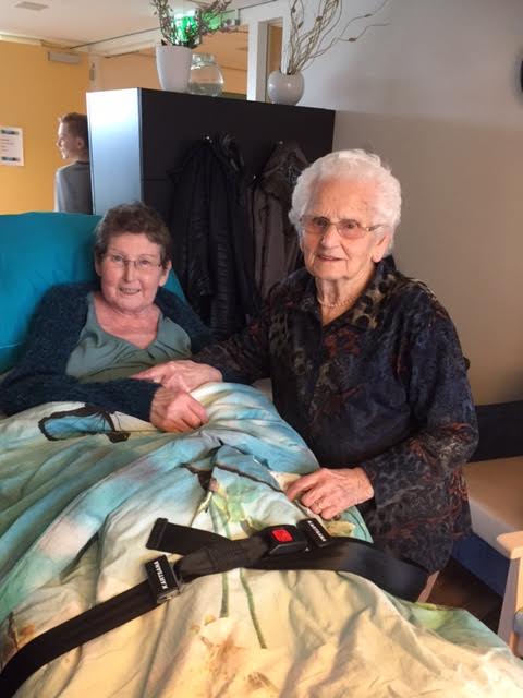 Moeder en dochter konden gisteren toch nog één keer bij elkaar zijn.