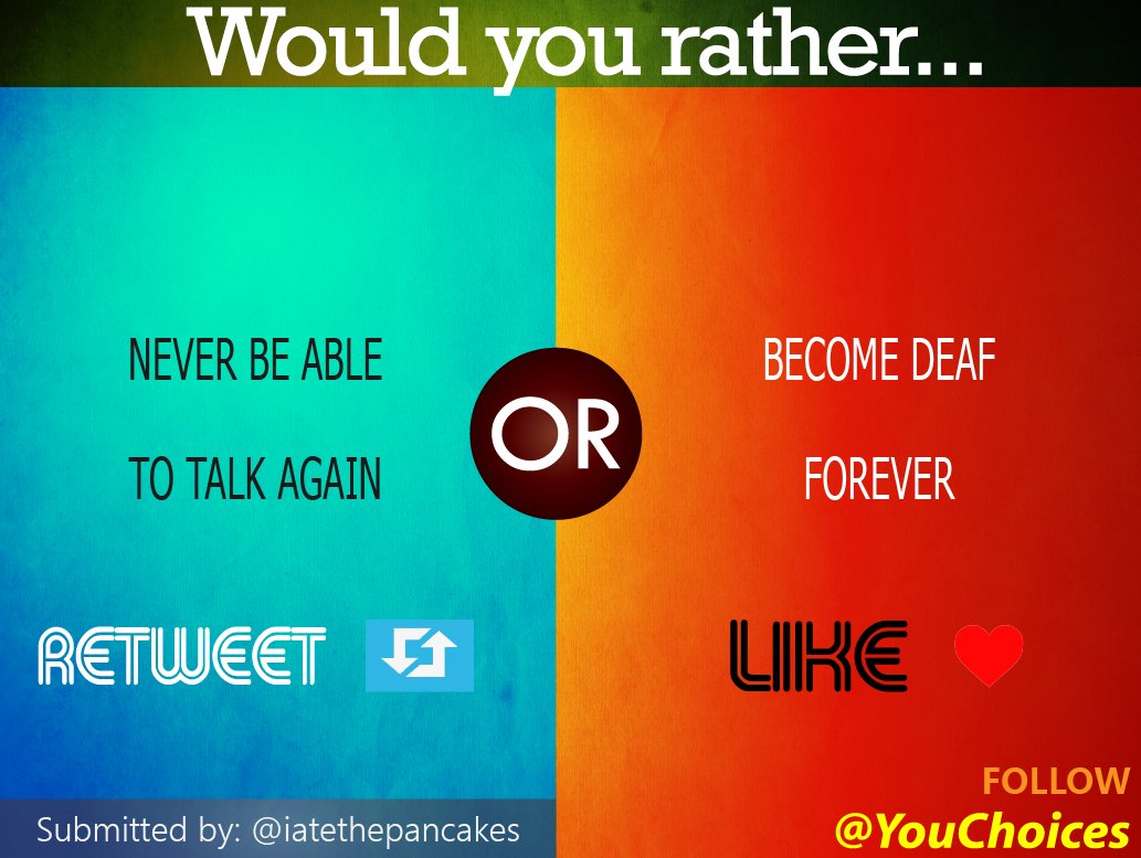 Would You Rather? tweet media