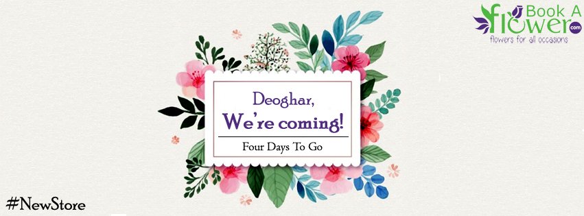 bookaflower's tweet photo. We're coming to #deoghar with a brand new #BAF outlet. Do spread the love! #BookAFlower #Flowers #online #store #outlet #share #follow https://t.co/B91TI2aMIp