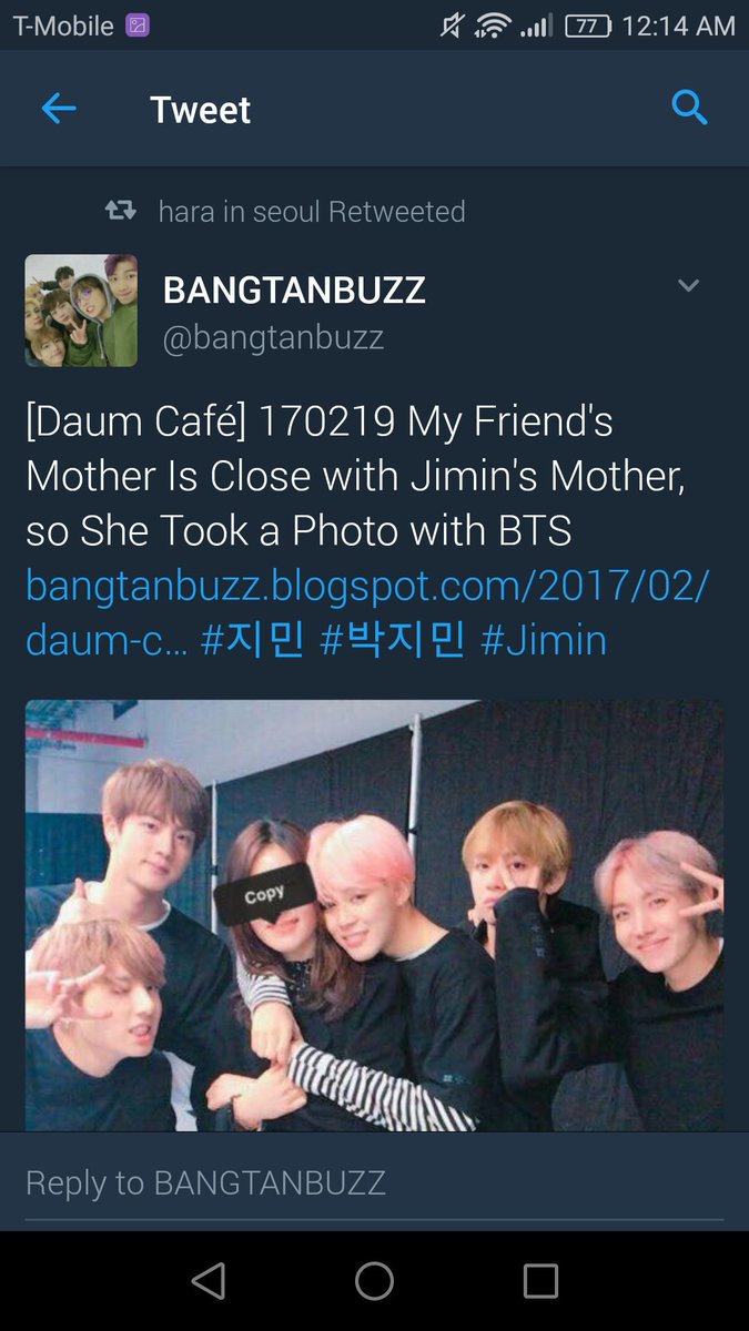 ARMY Base on Twitter: "A photo of #BTS with Jimin's mother at the Wings