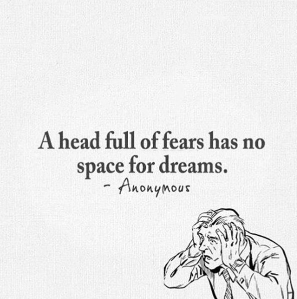 wordstionary's tweet photo. Don't let fear control your dreams. https://t.co/55kqPm9wJH