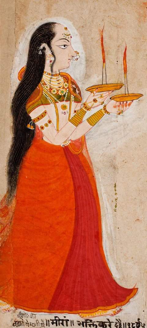 Lucknowmypride Rare Painting Saint Mirabai Dated 18 Ce Mewar Rajasthan India Name Of The Artist Pemji Of Chittor Inscribed Dalrymplewill T Co 4czvittxlr