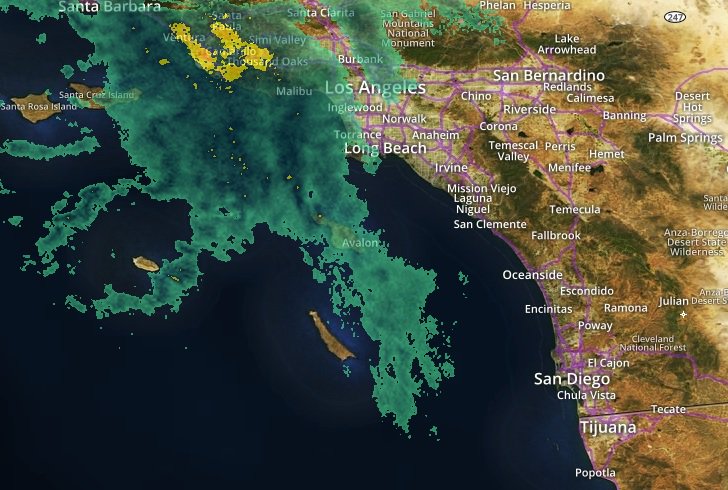 Current weather radar in San Diego: bit.ly/1wu3GvQ  
Watch <a href="/TVVICTORIAJ/">Victoria Johnson</a> on FOX 5 right now for work week forecast

#SanDiegoWX