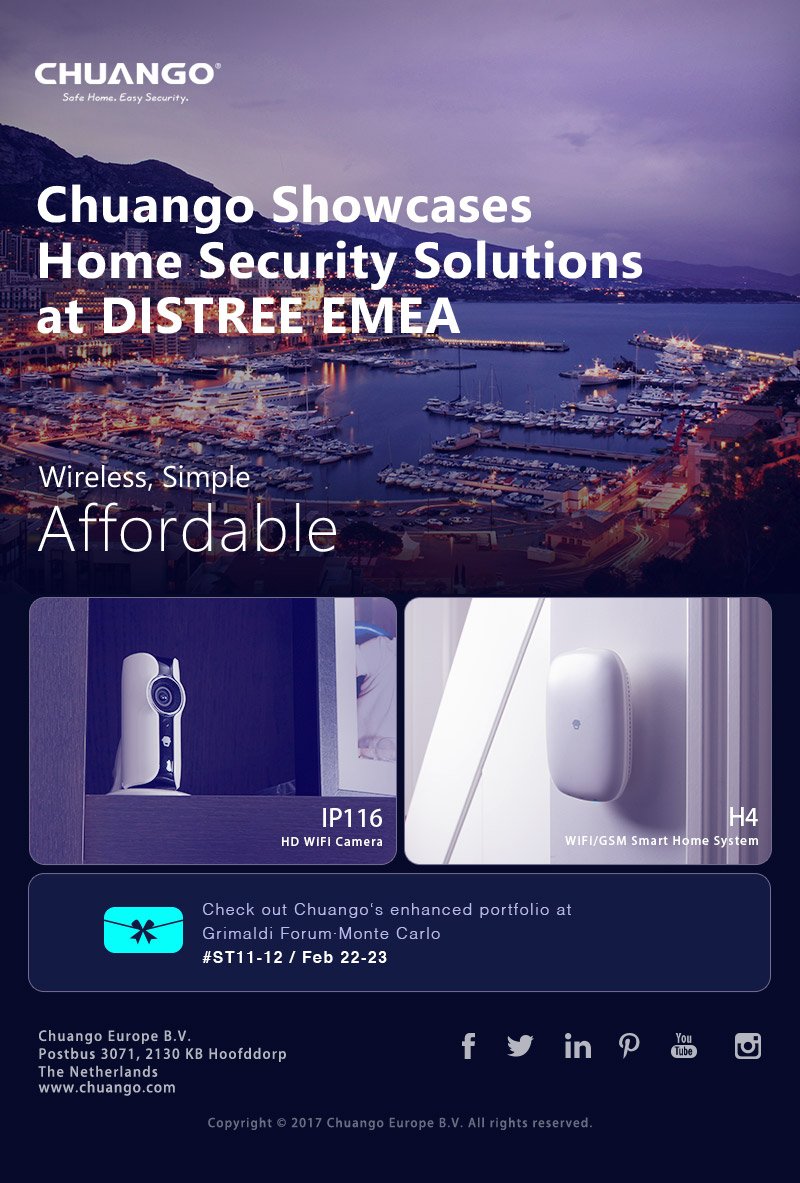 chuangoalarm's tweet photo. #DISTREE2017 starts Wed at #MonteCarlo #GrimaldiForum -- check out the latest from @ChuangoAlarm in room #ST12 -- https://t.co/knk7sNKeId https://t.co/pumElPk4PK