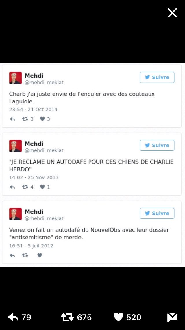 AntoineBaudino's tweet photo. Tweets racistes, homophobes, antisémites... mais toujours pas d'article dans la presse !
Alors on continue de pousser et de RT!
#MedhiMeklat https://t.co/HzKGJw32QX