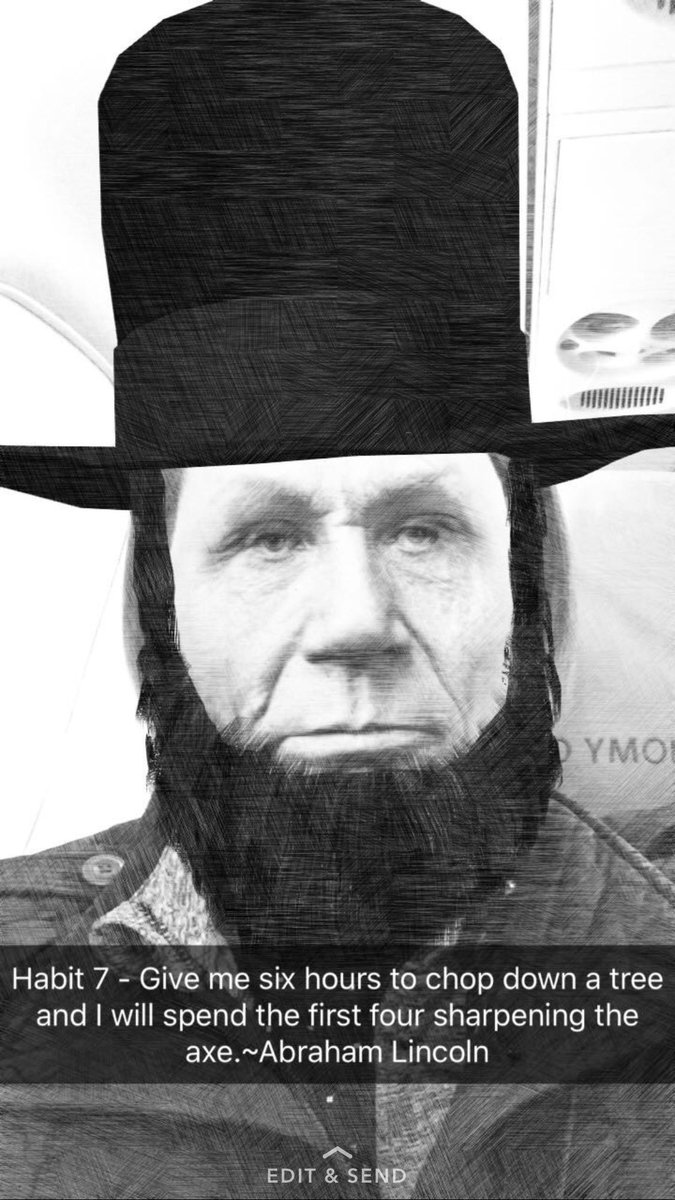 More fun with Snapchat filters. How are you using technology to teach the habits? #tlim <a href="/TheLeaderinMe/">The Leader in Me</a>