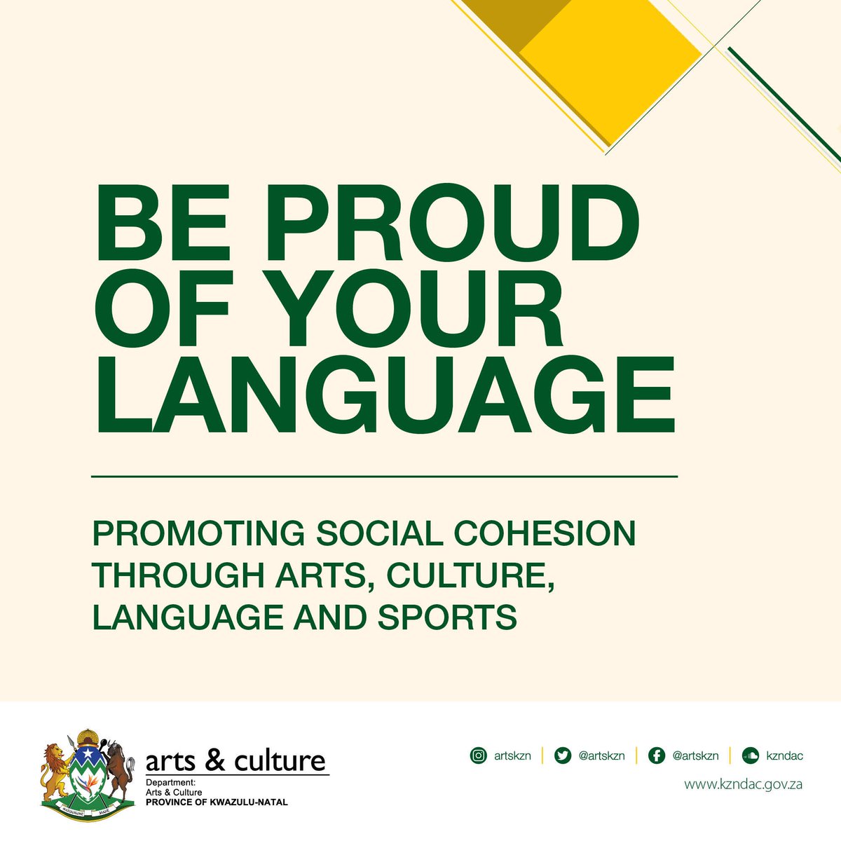 SportArtsKZN's tweet photo. #zigqajengolimilwakho #languagemonth #socialcohesion #artskzn https://t.co/BBQevSMM20