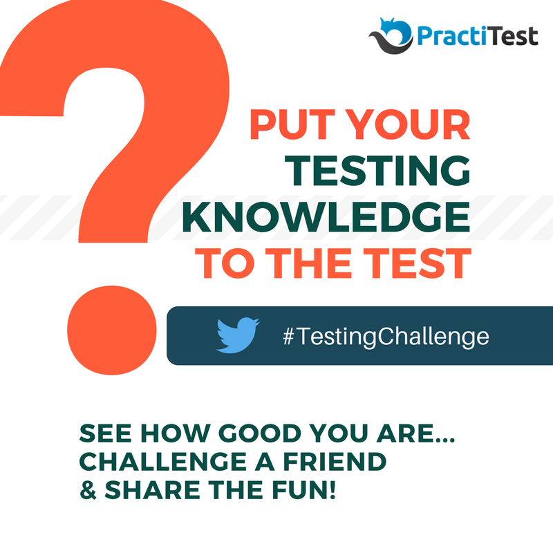 PractiTest's tweet photo. Put you #testing knowledge to the test! Take the ultimate #TestingChallenge, challenge a friend & share the fun. https://t.co/JTWmdeVQyZ https://t.co/5OxgIohkon