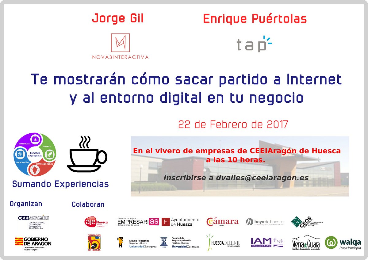 vallesturmo's tweet photo. 22F Tertulia sobre #TransformacionDigital con @Nova3Rrss y @TAPconsultoria en @CEEIARAGON Huesca https://t.co/Dyvgy0vorY