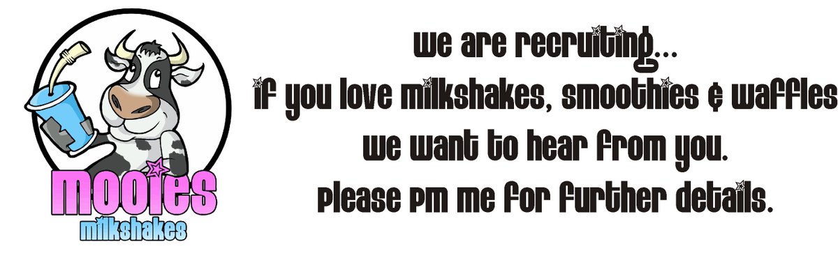 mooiesmilkshake's tweet photo. Due a mega busy 2017 we need your help :)
Please PM or tag anyone that maybe interested 
#staff #recruitment #help https://t.co/RYfK0RgScF