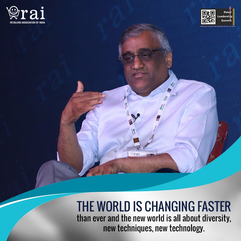 rai_india's tweet photo. @kishore_biyani, @fg_buzz, discussing the pace of changing times in the retail industry at #RLS2017. Read more: https://t.co/31lv6ajFiK https://t.co/IuCX0o3WiU