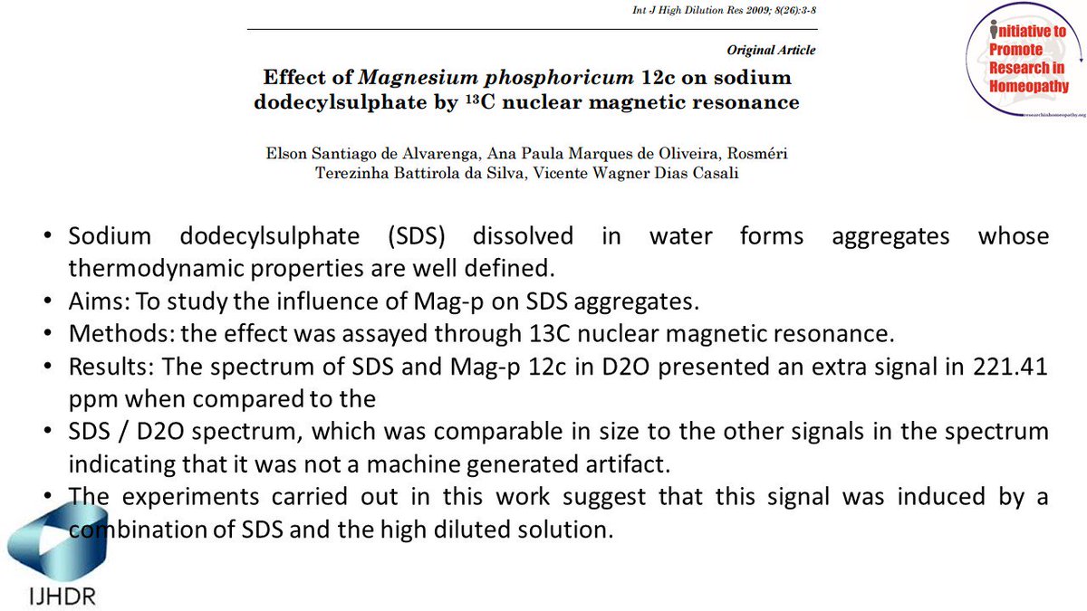 homeoresearch's tweet photo. #Mag_Phos was able to induce an extra signal on #nmr of #sds aggregates #12c #beyondavogadro #highdilution https://t.co/hm2jOs6otR https://t.co/ZuOJFUQZ46