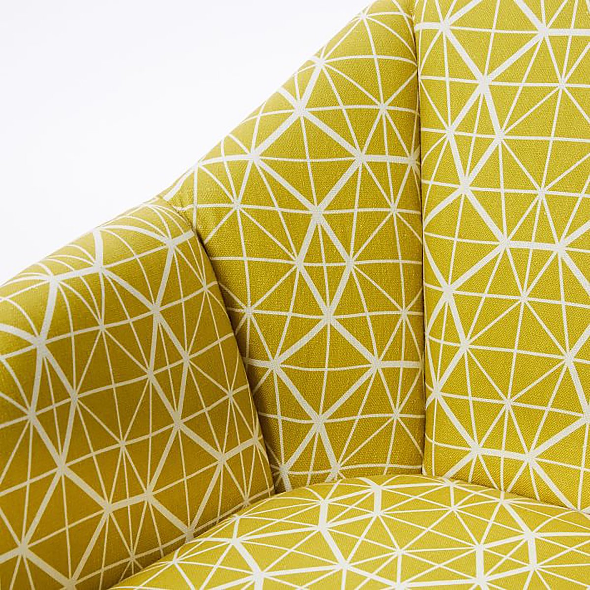 Some pop of colour this Monday! With our Facet Harvest fabric on our Fracture Armchair! #furnituredesign #interiordesign #africandesign