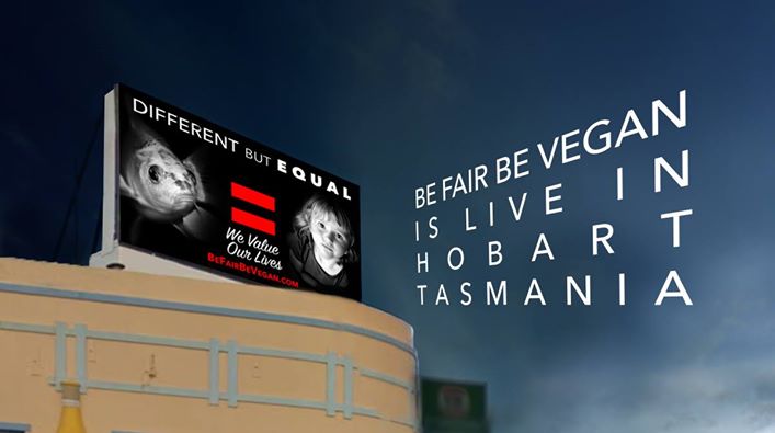 BeFairBeVegan's tweet photo. #BeFairBeVegan campaign has come to #Hobart #Tasmania  If you want to bring this campaign to your home state -> https://t.co/MNedzLIFCj https://t.co/qFzT5QGLLH