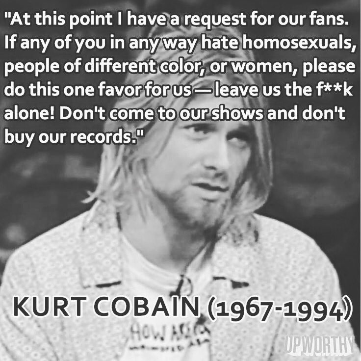 Would\ve been 50 today.
Happy birthday, Kurt Cobain! My Gen X heart still loves you very much.  