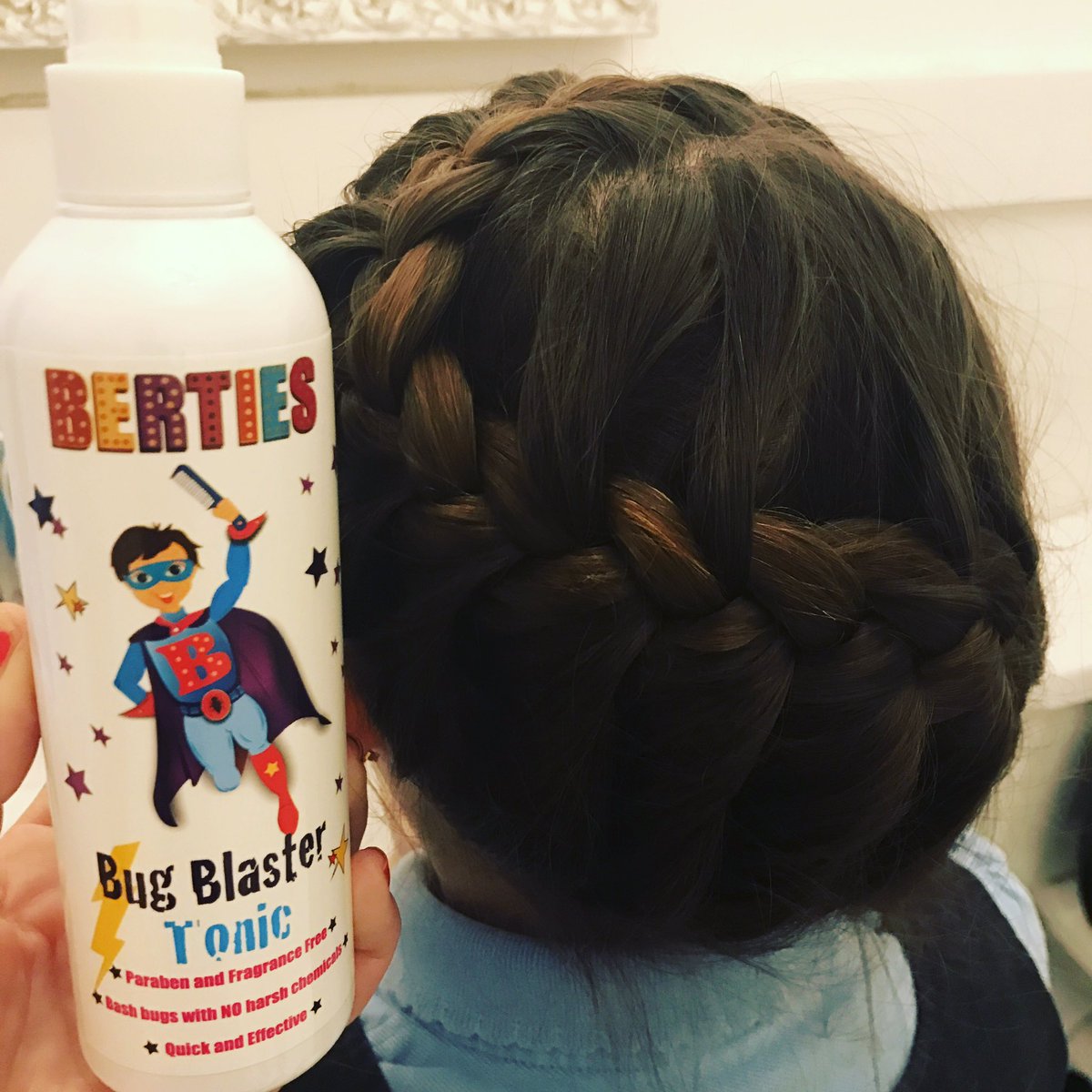 BertieAndBelle's tweet photo. Kids are back to school today - a daily spritz of #berties #bugblaster spray will nourish hair and keep nasty nits away #parabenfree #fresh https://t.co/WS8ToIOojn