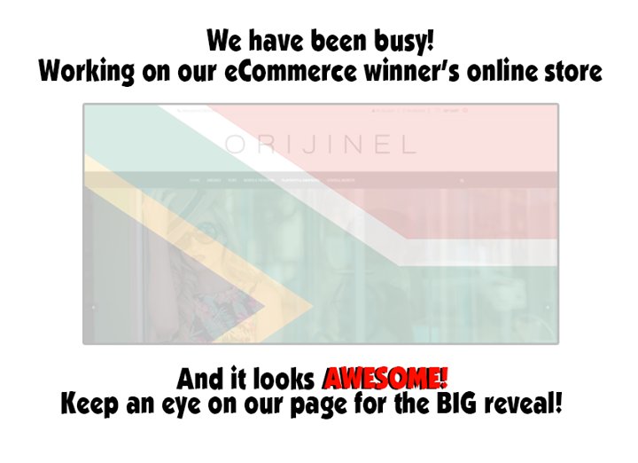 sa_ecommerce's tweet photo. Did you miss us? We have been BUSY!

We are currently working on our eCommerce winner’s online store - Orijinel by … https://t.co/s4jk6HR7sg