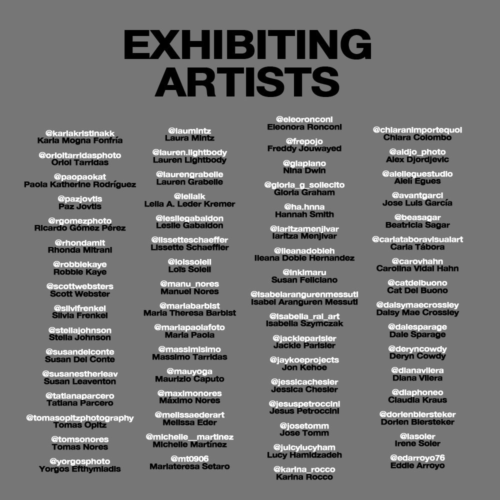 TRIADLONDON's tweet photo. These are all the #Instagram users we are exhibiting at our show on 23 Feb. #9TOPICS @ArthillGallery https://t.co/83FkPxYyIv