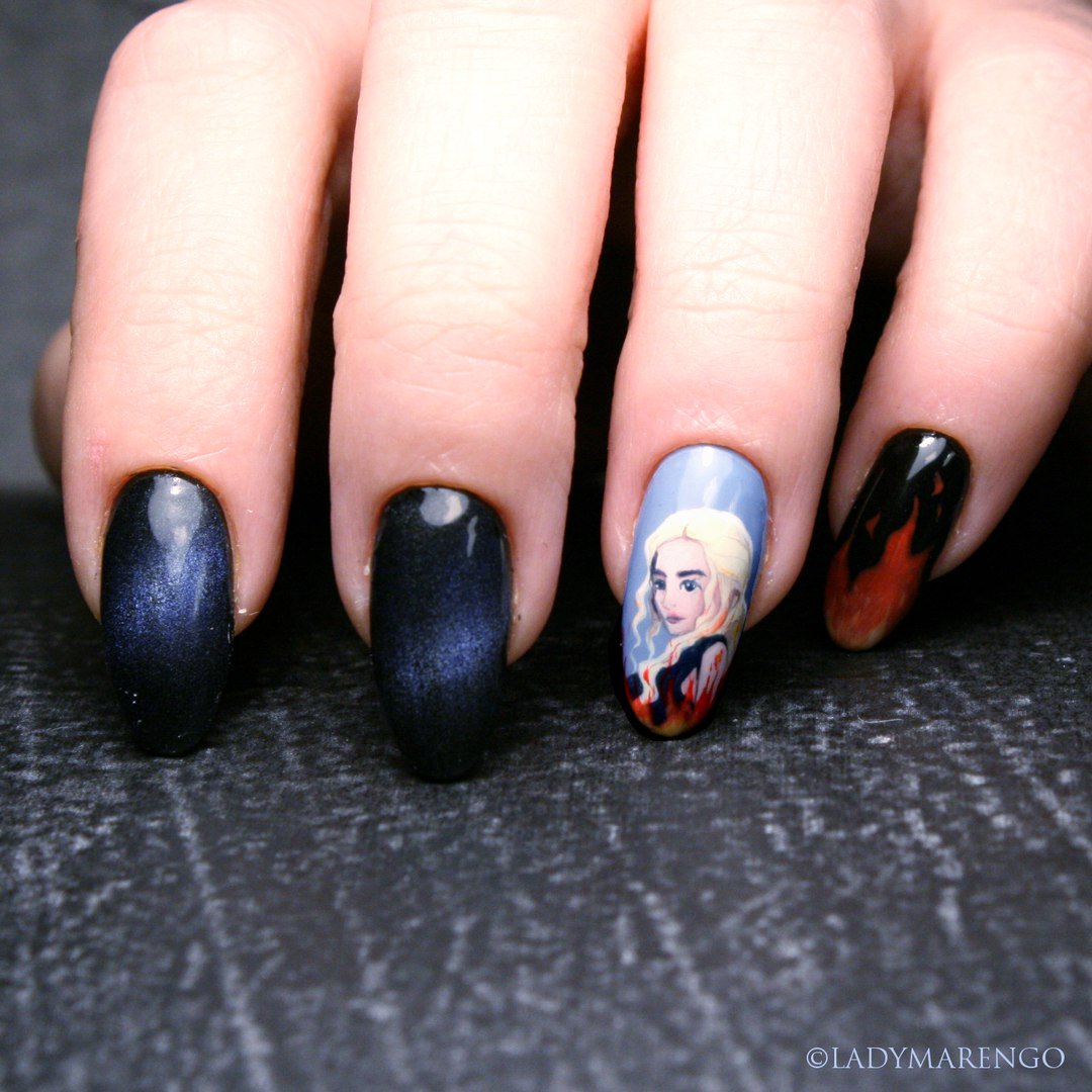 Game Of Thrones House Targaryen Nail Art By Barbara P Nailpolis