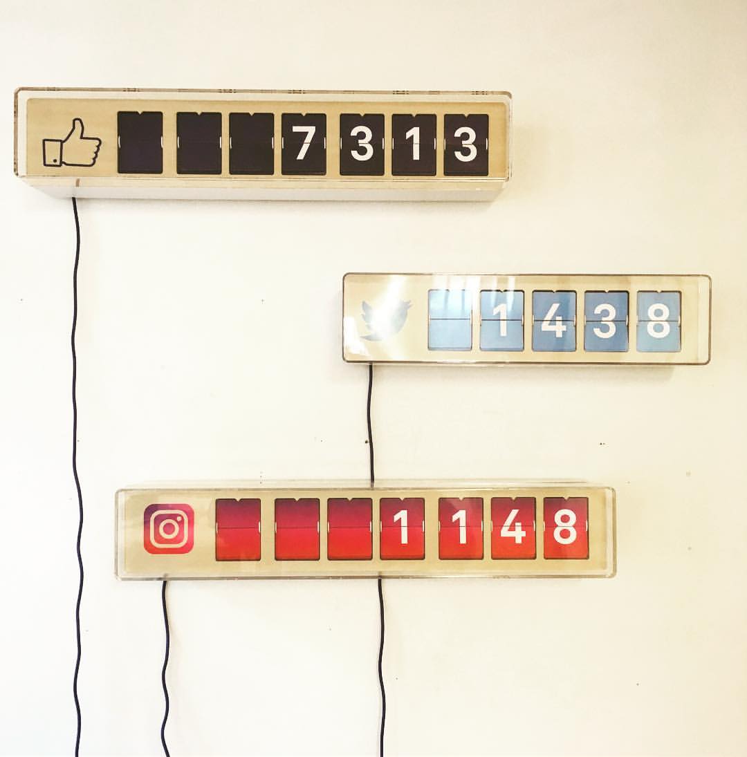 Smiirl's tweet photo. Our stack of counters wishes you a great week #socialmedia #picoftheday #interraction #counters #mondaymotivation #greatweek #smiirl #stack https://t.co/tptSSHUdil