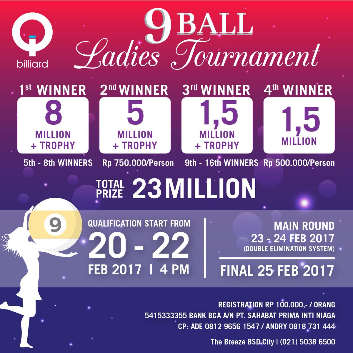 Q Billiard Jakarta on Twitter "Hey Ladies! Join us at Q Billiard 9