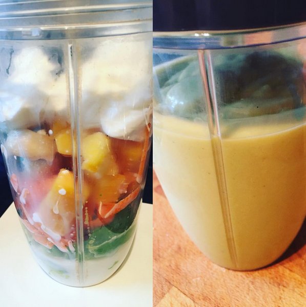MotivatedMumUK's tweet photo. #breakfast #smoothie #healthy #avocado #gratedcarrot #mango #banana #greekyoghurt #milk #vitimins #protein #fibre #motivated #motivatedmum https://t.co/S2tF64C74d