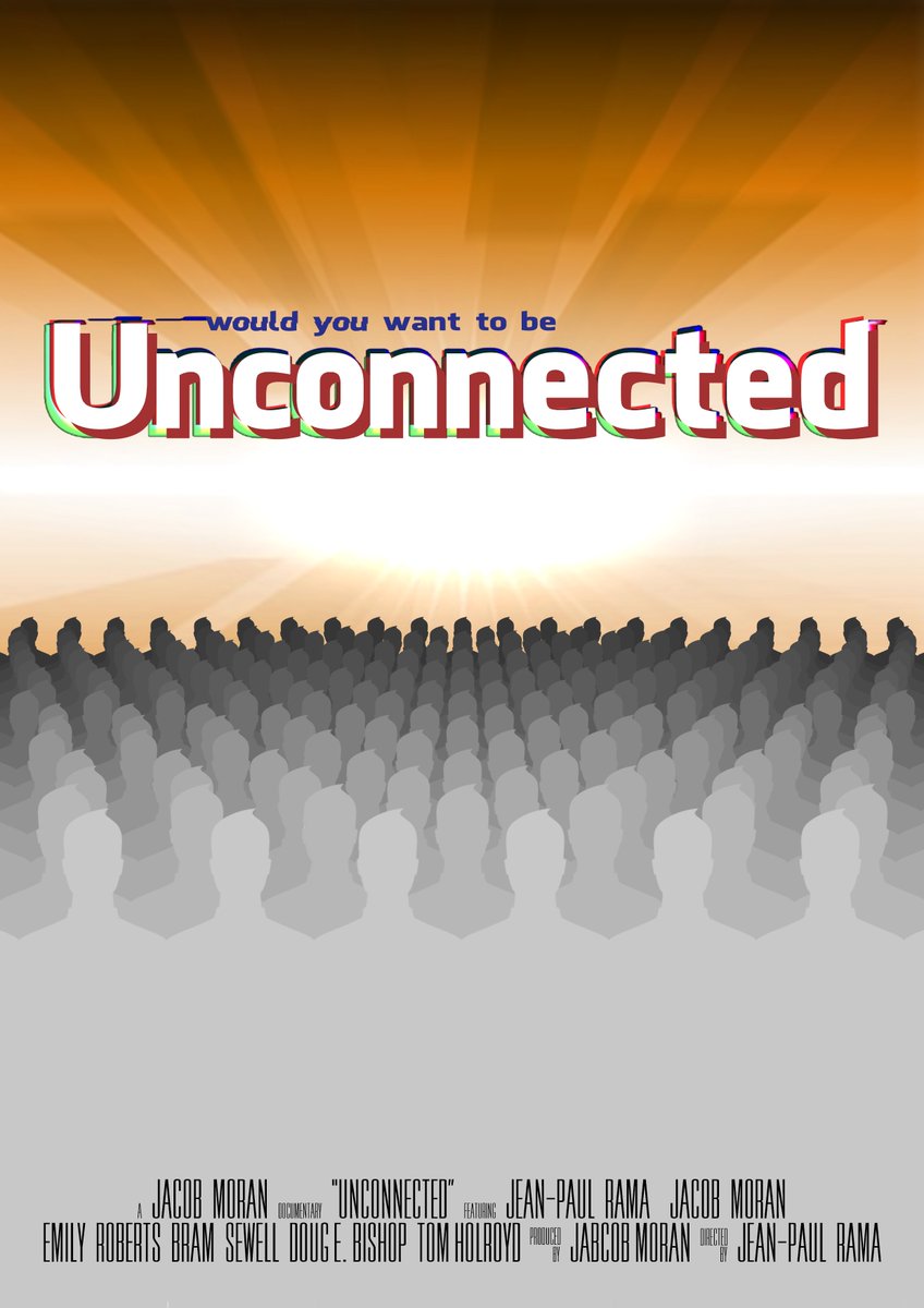 unconnectedfilm's tweet photo. First post!! And first look at our #movie poster! Take a look at the link in our bio for more info about social media doc #unconnected #film https://t.co/T1gL9IaGk3