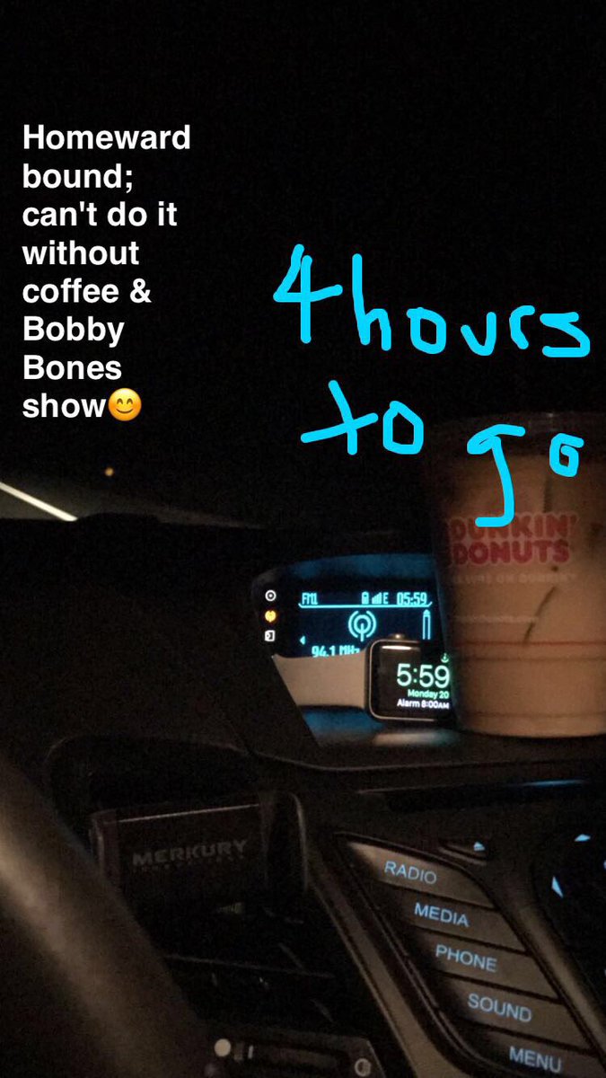 heyitscmarie's tweet photo. Make a shout for me @mrBobbyBones. I need some joy on this drive home! 😁 https://t.co/4CbEkFpjFh