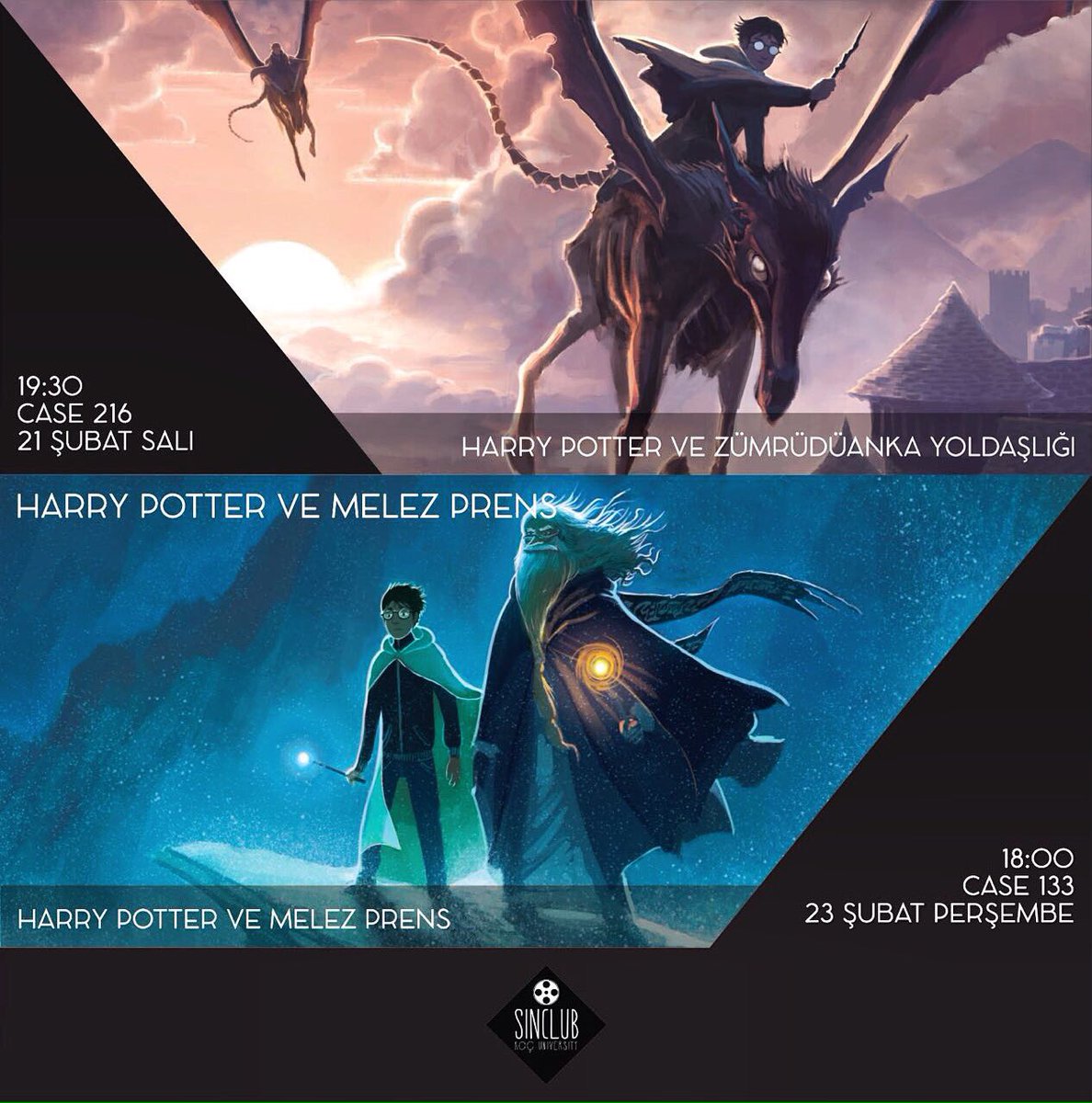 Maraton kaldığı yerden devam ediyor!Salı günü Harry Potter ve Zümrüdüanka Yoldaşlığı'nı; perşembe günü ise Melez Prens filmlerini izliyoruz!