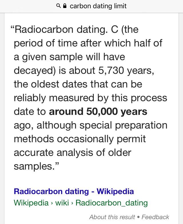 Wikipedia radiocarbon dating