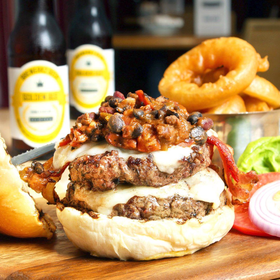 "King Brew"
The Best Burger in Town!
Grab it fast only at <a href="/BrewerkzJkt/">Brewerkz Jakarta</a> Don't forget to pair it with our fresh Brewerkz Beer :)