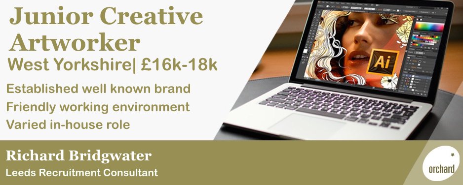 Orchard_Rich's tweet photo. Are you a Jnr C Artworker with 6 months + comm exp? Gr8 opportunity in central W #yorkshire £16-18k. #artworkjobs https://t.co/6O0yX7eMEh https://t.co/CA1sYyDo09
