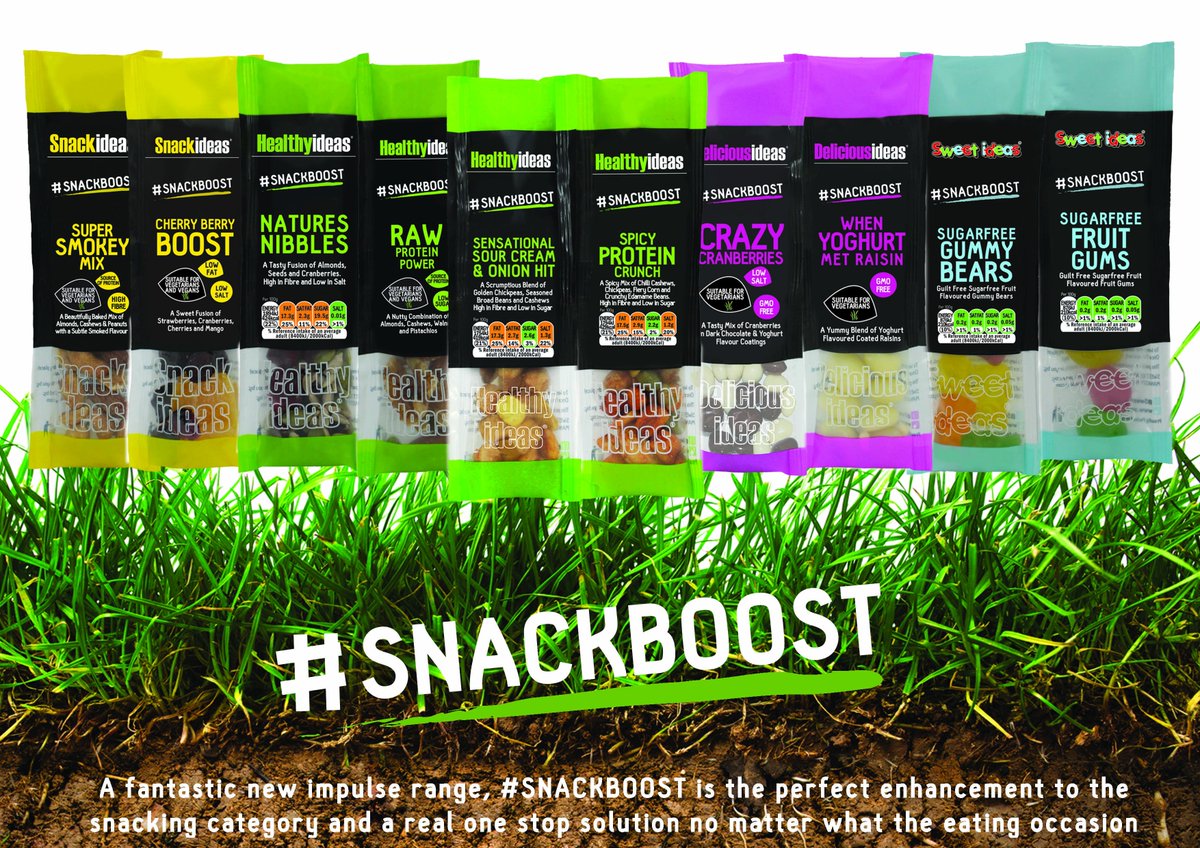#SNACKBOOST Buy 3 get 1 FREE until 28th Feb - BRAND NEW RANGE - Call or email us for pricing 01733 239003 sales@sweetideas.com