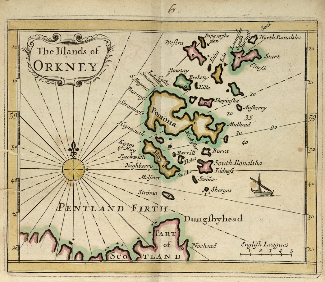 #Otd, 1472: Norway handed the Orkney and Shetland Isles to Scotland in place of a dowry for Margaret of Denmark. This map is from the 1600s.