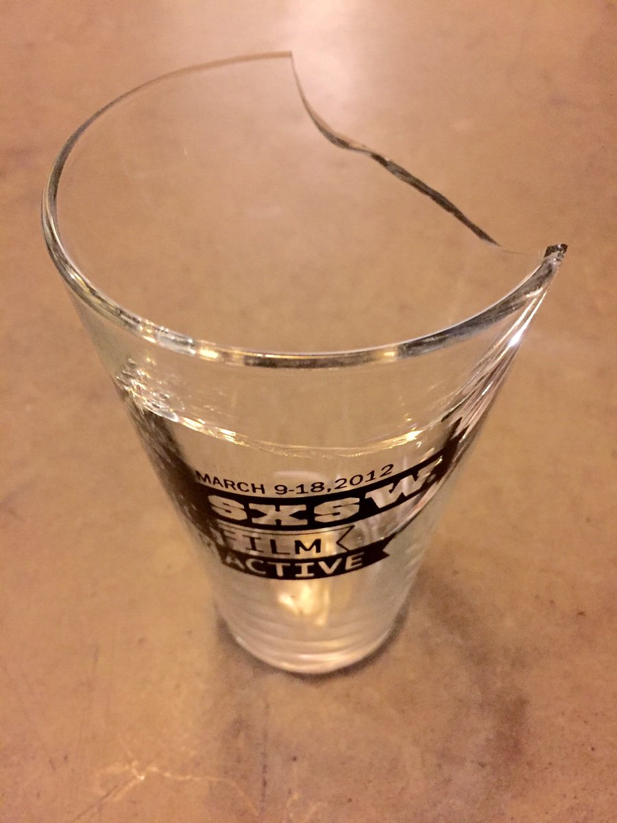 iamelectro's tweet photo. Thanks for the years of great service, SXSW2012 glass. RIP. #sxsw2012 #sxsw #brokenglass #ehteam2012 https://t.co/J4oybUvbDR