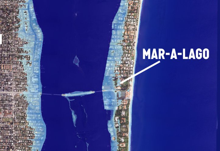 djspratt's tweet photo. @realDonaldTrump retreat Mar-a-Lago not looking good at 2 metres of #climate sea level rise (https://t.co/YIRGjfHA1H) https://t.co/8iQdDWTYde