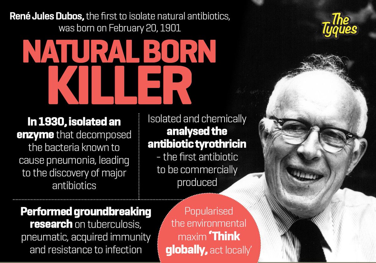 We owe the usage of the phrase "think global &amp; act local" to #ReneJulesDubos who was born #OnThisDay