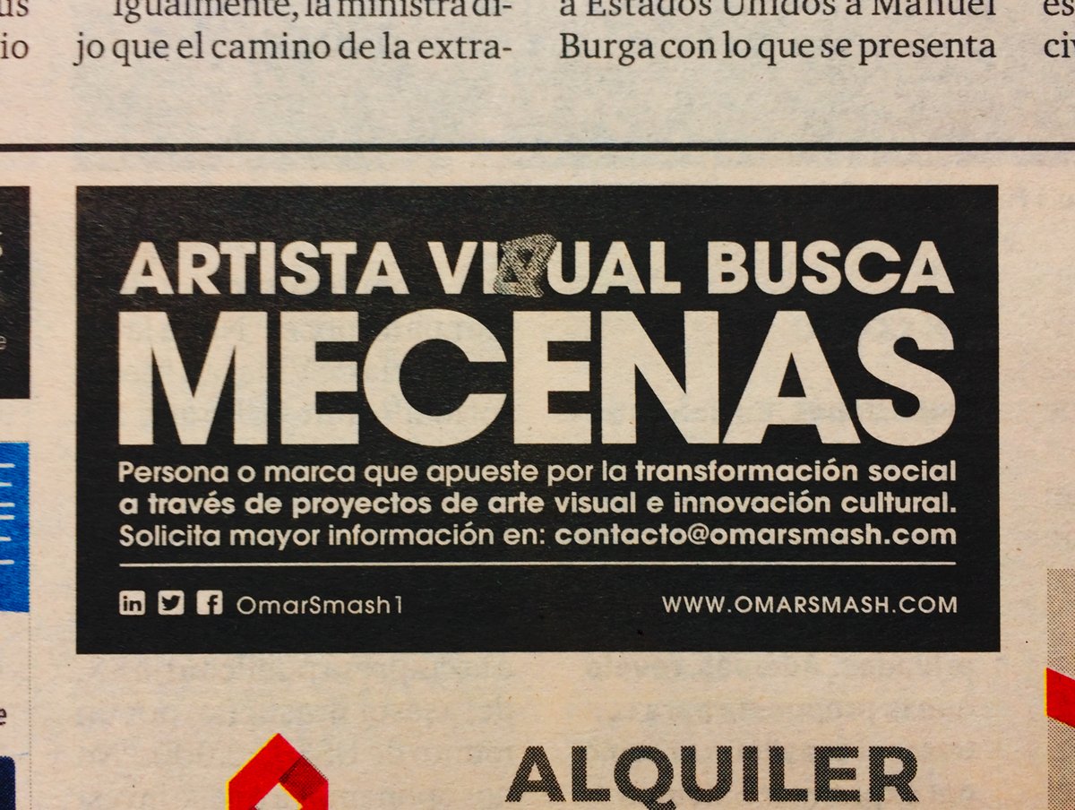 consumer_truth's tweet photo. Artista Visual busca mecenas q crea en #ArteParaTransformar y cambiar el mundo @OmarSmash1 https://t.co/i8FCGO43pk https://t.co/ZA6AxRJ8Wj