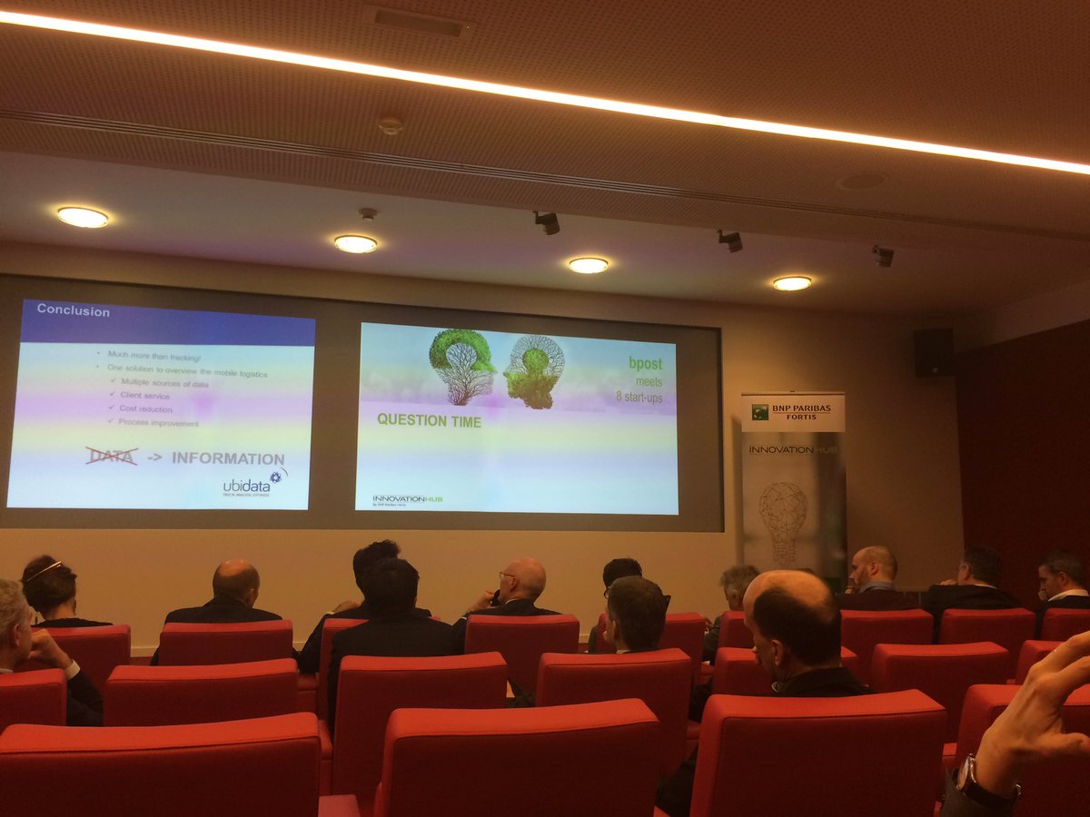 ballon_bart's tweet photo. @BNPPFBelgie @bpost_nl Bringing together 8 innovative start-ups and corporates = chemistry. Nice event by InnovationHub by BNPParibasFortis https://t.co/9ohiDkLXIA