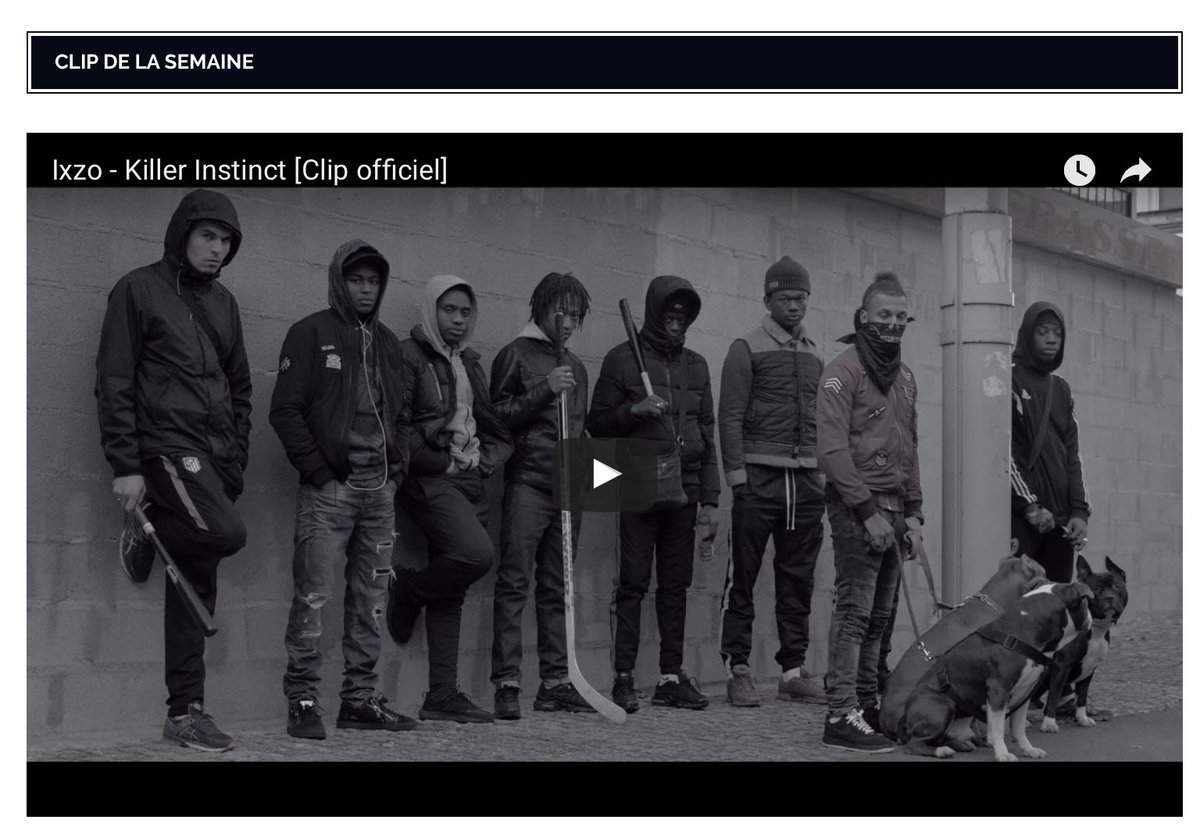 #CLIPDELASEMAINE

<a href="/ixzoo/">L'ENNEMI 🔥🔥🔥 IXZO</a>  - "Killer Instinct"
Réalisation : @adrienlagier pour <a href="/LordreCollectif/">L'ordre</a>

bit.ly/1SFOiXH